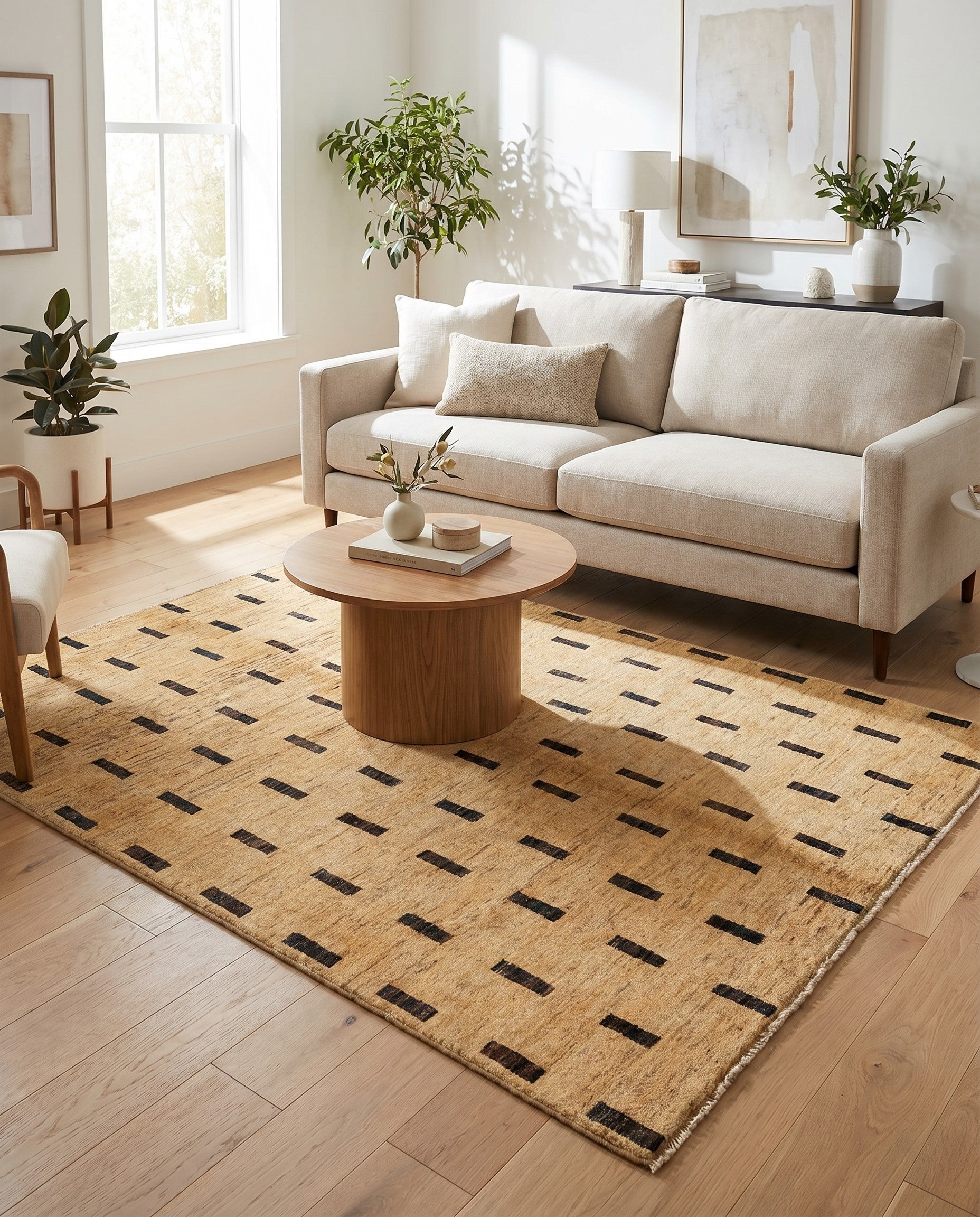 4' 10 x 6' 5 Hand Knotted Modern Ziegler Rug