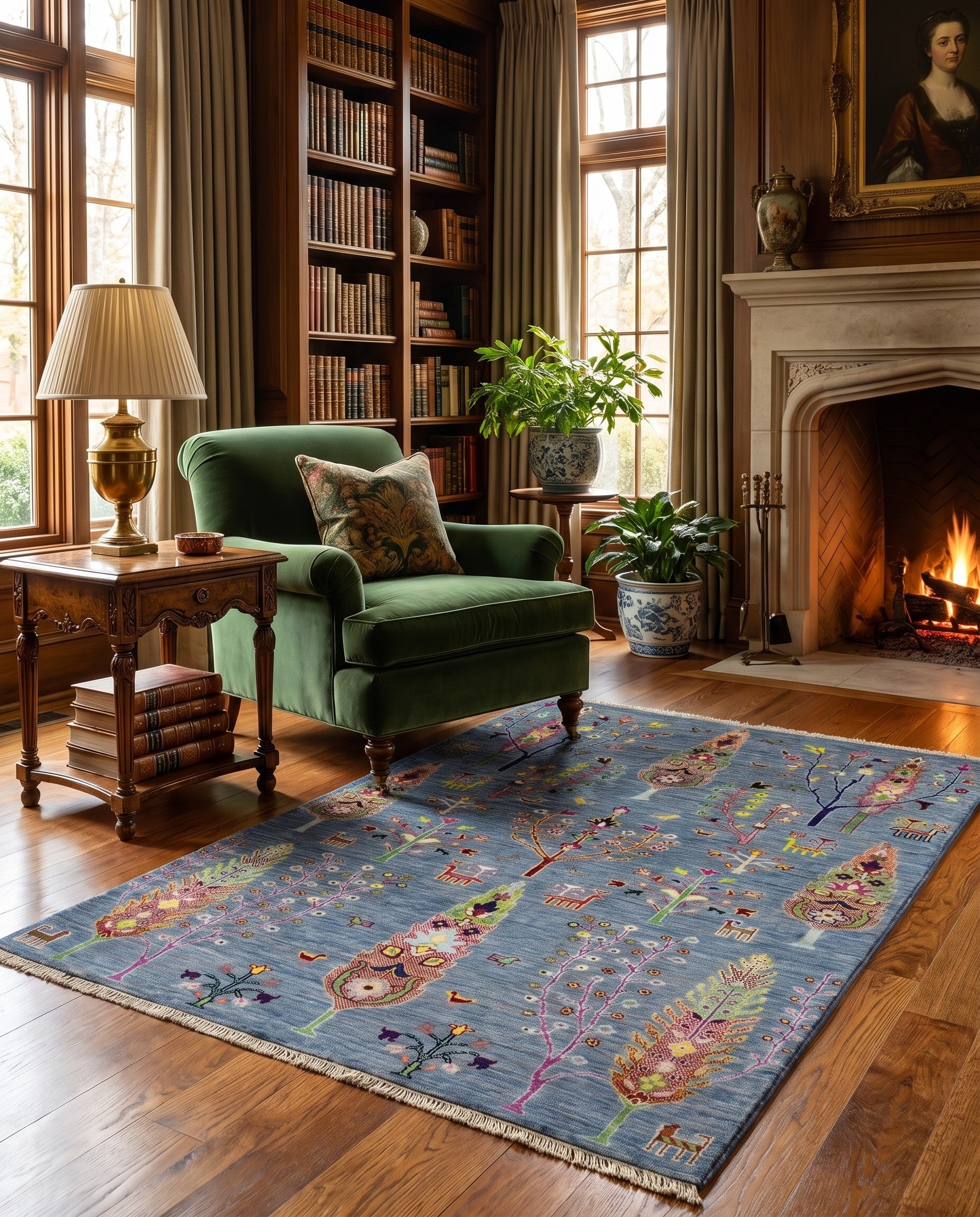 4' 2 x 6' 2 Hand Knotted Ariana Ziegler Rug