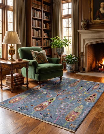 4' 2 x 6' 2 Hand Knotted Ariana Ziegler Rug