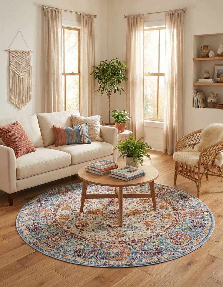 Detail image of 5' 5 x 5' 5 Santiago Round Rug