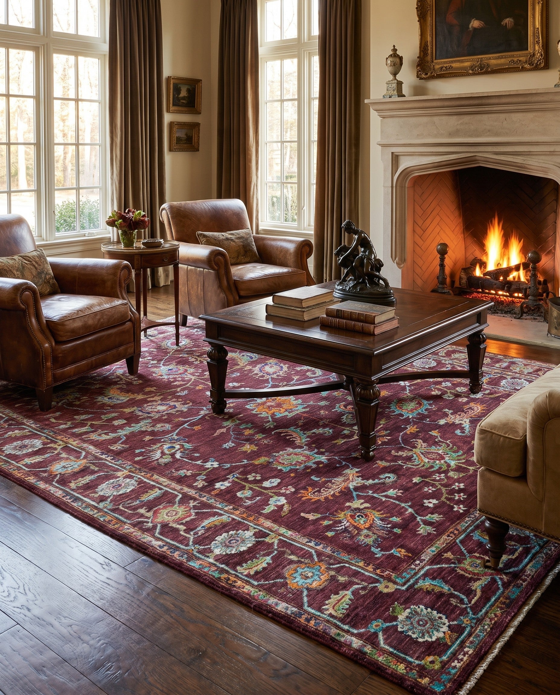 7' x 9' 9 Hand Knotted Ariana Ziegler Rug