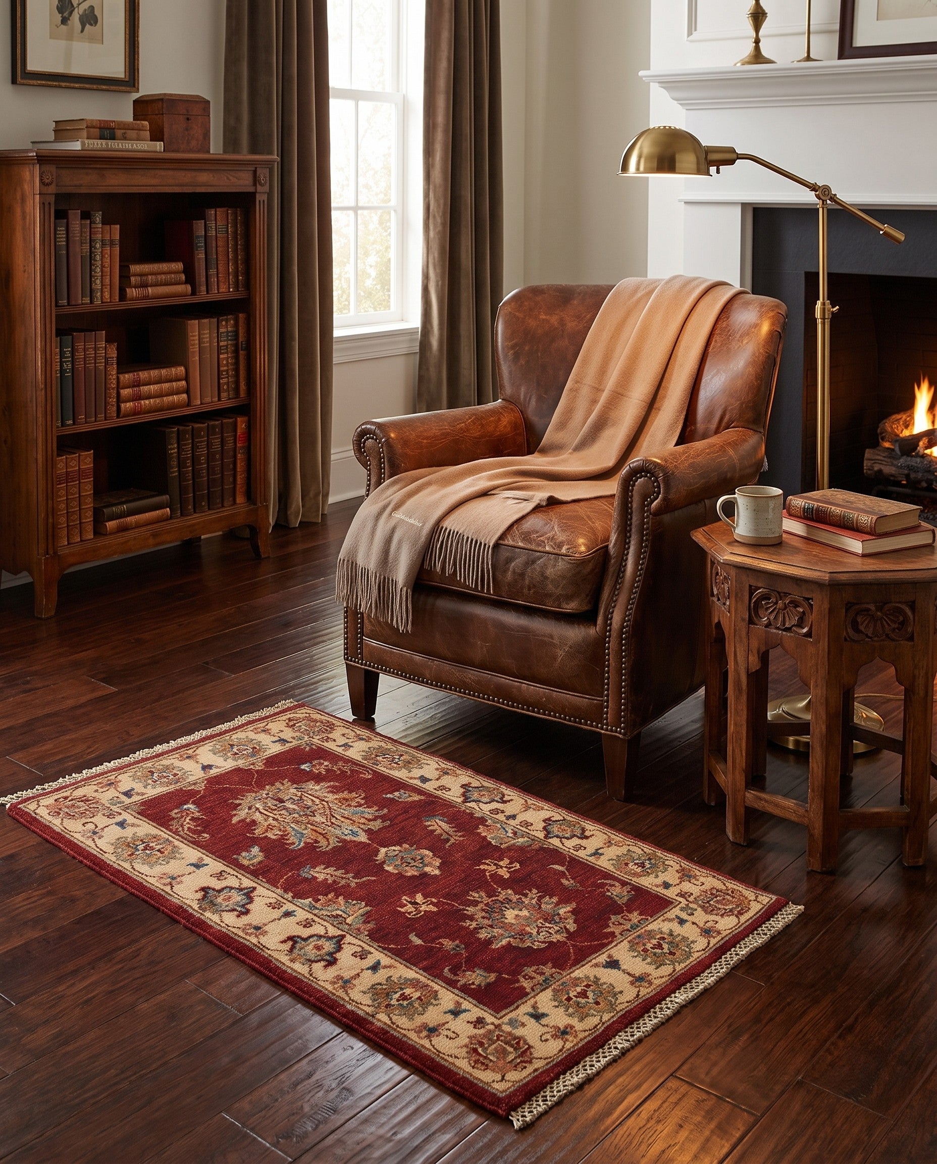 1' 11 x 2' 11 Hand Knotted Ziegler Rug