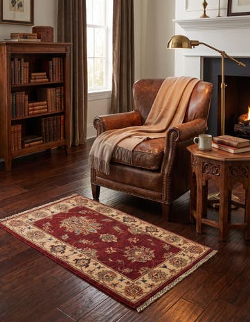 1' 11 x 2' 11 Hand Knotted Ziegler Rug
