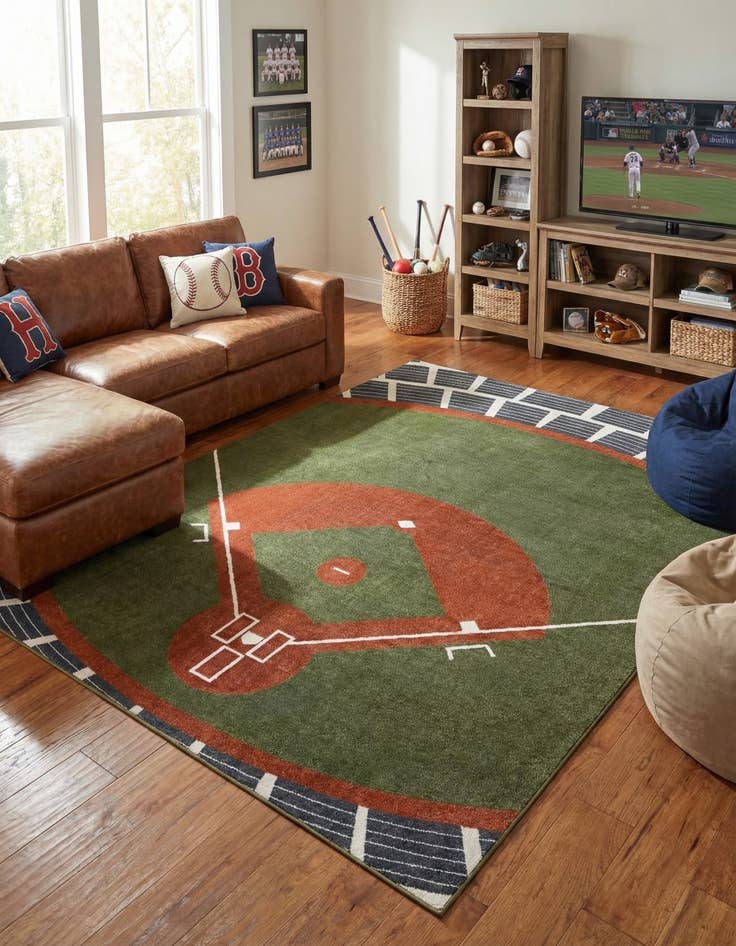 Detail image of 7' 10 x 10' Sports Washable Rug