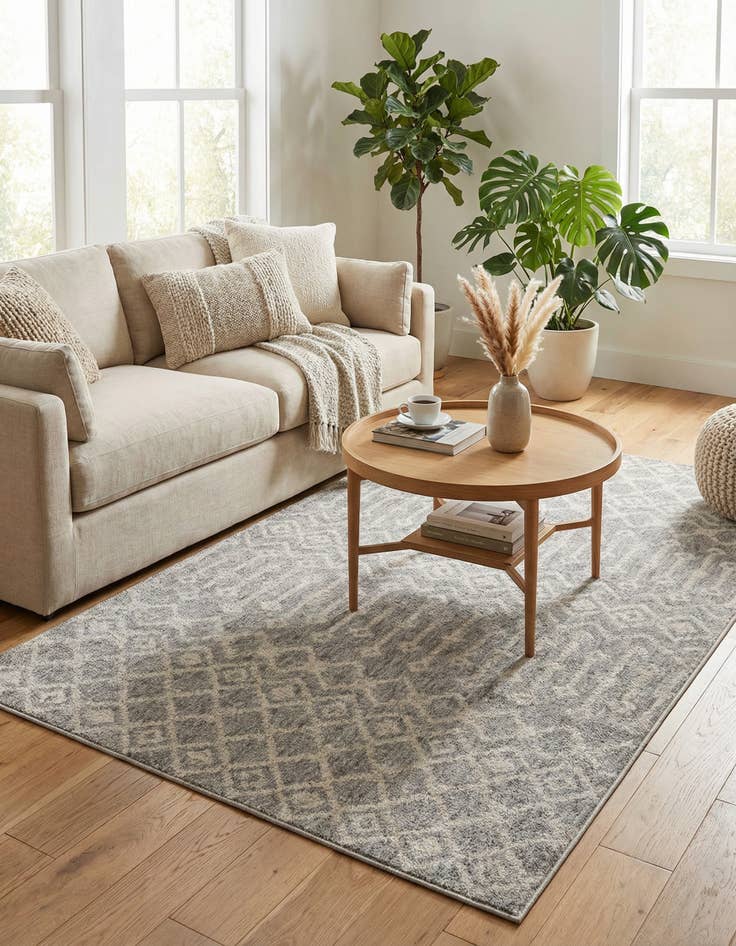 Detail image of 4' x 6' Eco Trellis Rug