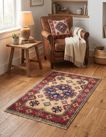 1' 11 x 3' Hand Knotted Kazak Rug