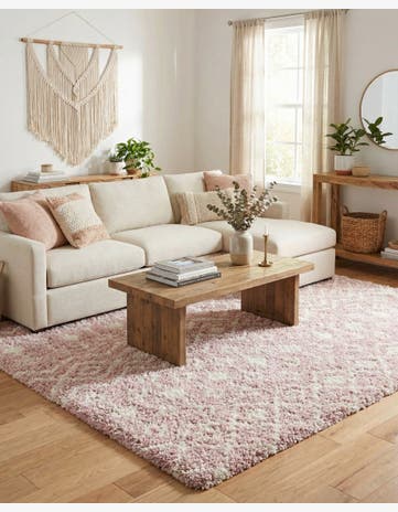 10' x 10' Moroccan Trellis Shag Square Rug