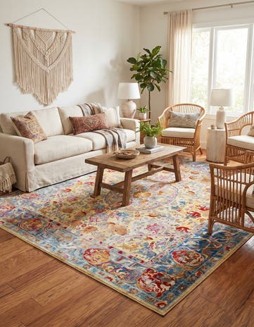 Beige Alexis Square Rug