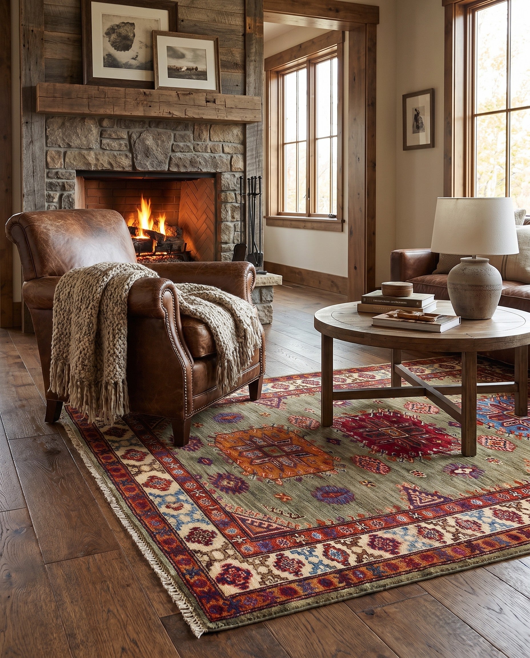 3' 6 x 5' 2 Hand Knotted Kazak Rug