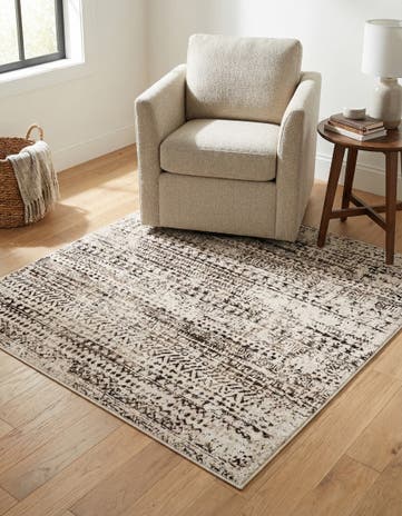 Chocolate Brown Hermitage Square Rug