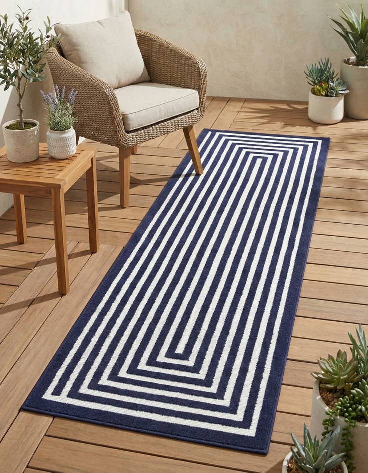 Detail image of 2' x 6' Washable Sabrina Soto Prescott Indoor / Outdoor Runner Rug