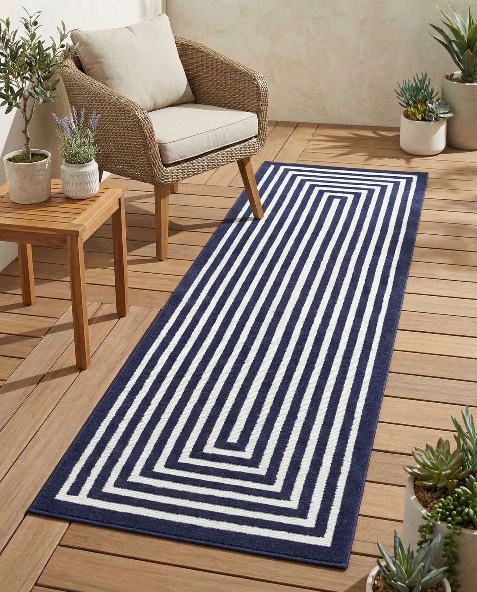 2' x 6' Easy-Clean Sabrina Soto Prescott Indoor / Outdoor Runner Rug
