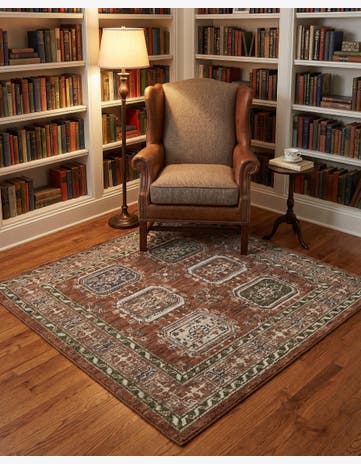 Terracotta Rust Red Grand Tradition Rug