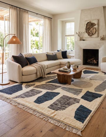 9' 1 x 12' 4 Hand Knotted Moroccan Wool Rug