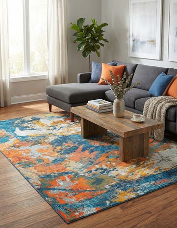 9' x 12' Washable Vivid Rug