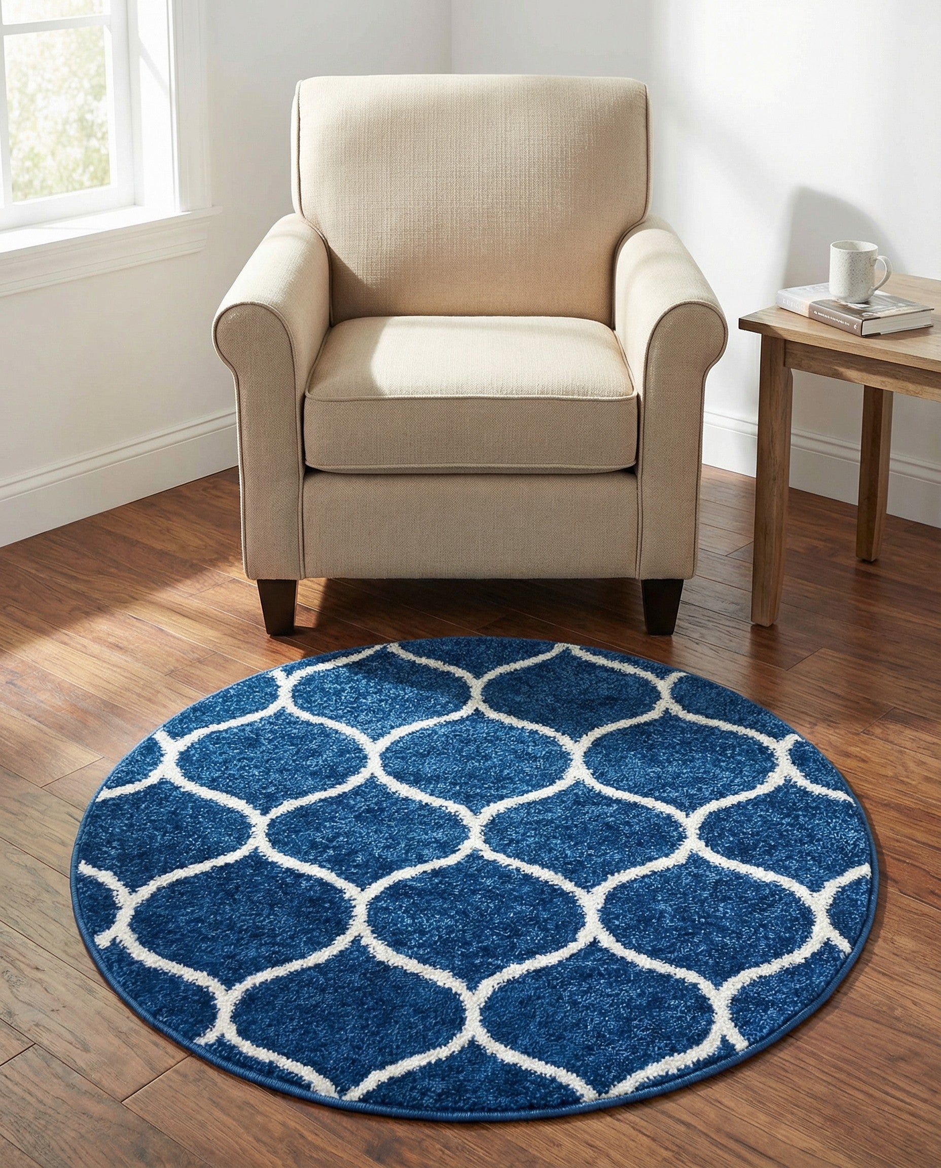 Primary image 3' x 3' Trellis Frieze Round Rug