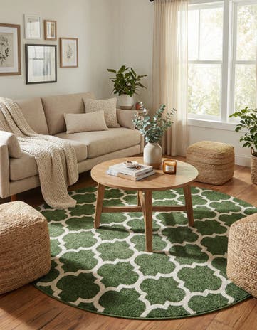 7' 10 x 7' 10 Trellis Round Rug