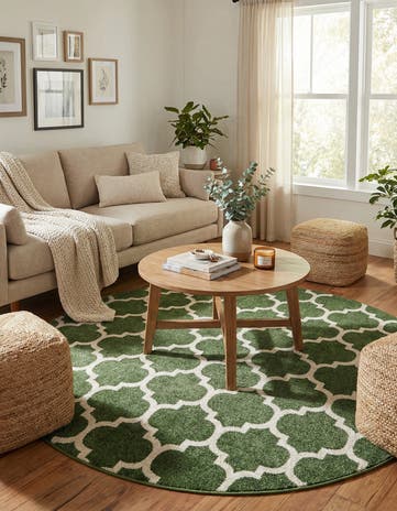 7' 10 x 7' 10 Lattice Round Rug