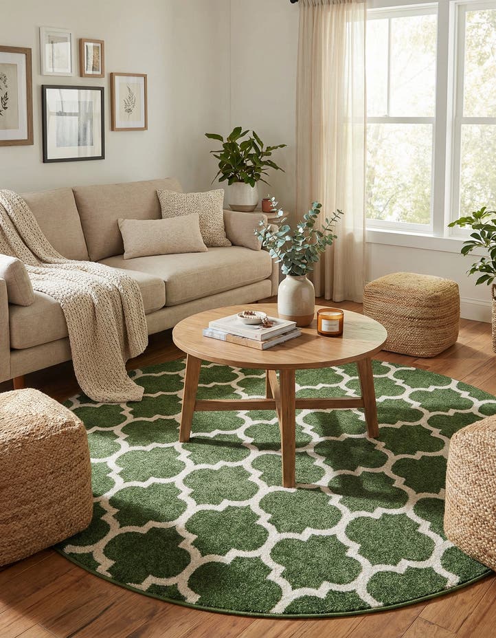 7' 10 x 7' 10 Lattice Round Rug