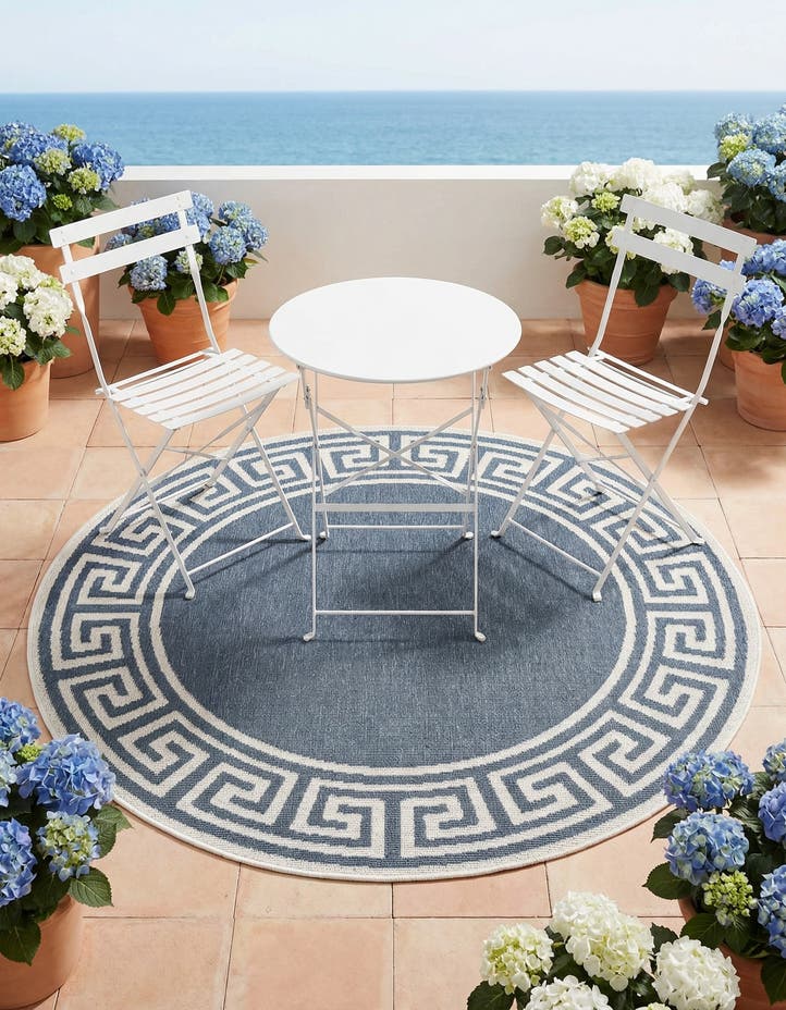 4' x 4' Easy-Clean Coastal Indoor / Outdoo...