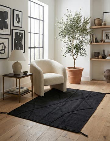 4' 3 x 5' 11 Hand Woven Kilim Modern Wool Rug