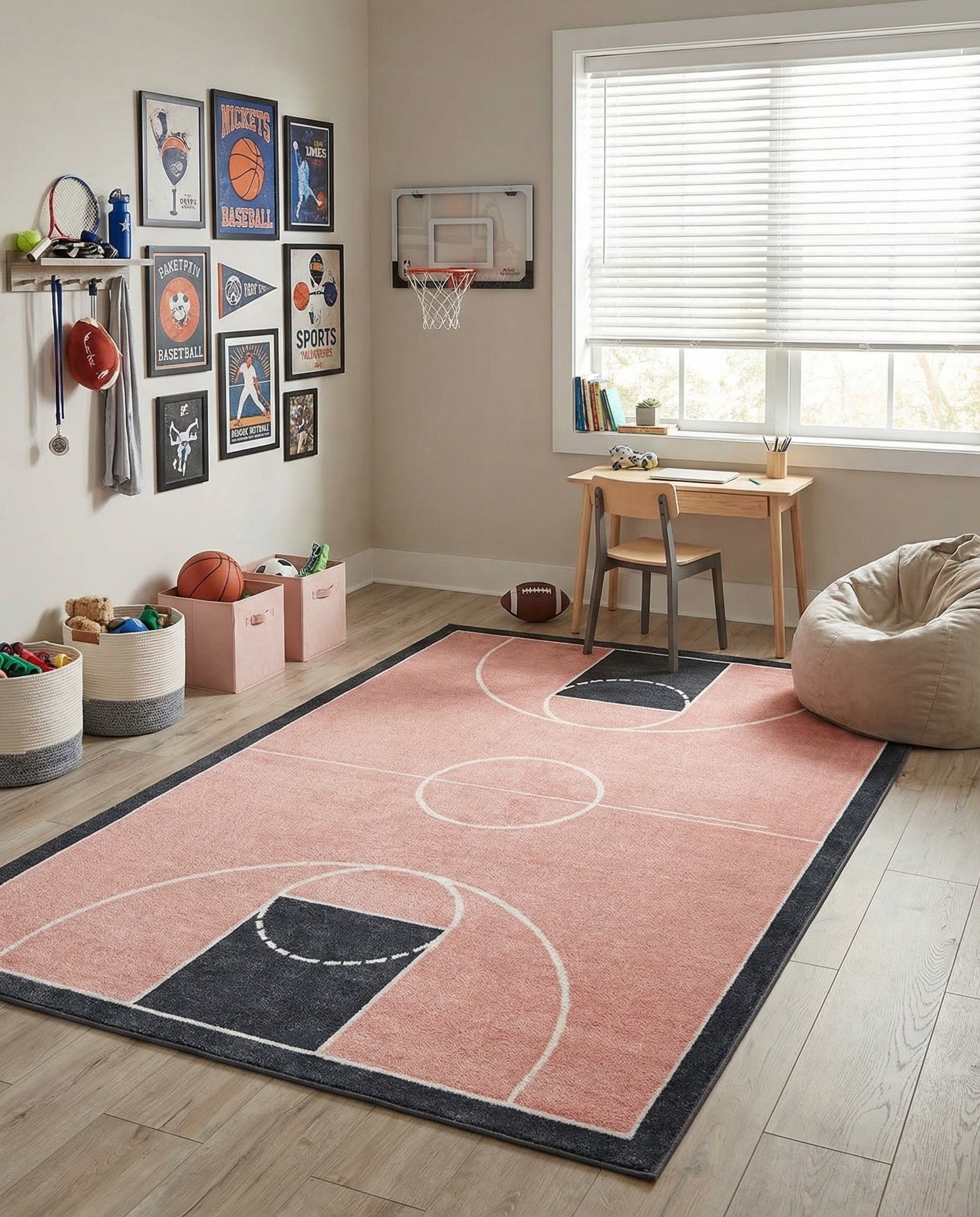 6' x 9' Sports Washable Rug