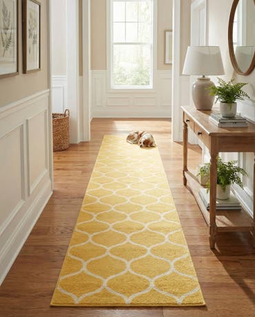  2' x 13' Lattice Frieze Runner Rug