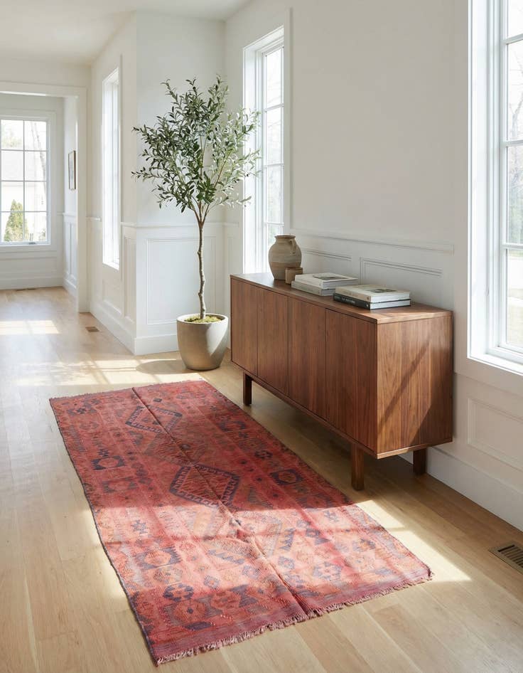 Detail image of 3' 3 x 6' 6 Hand Woven Kilim Fars Wool Rug