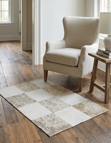 2' x 3' Cowhide Leather Rug