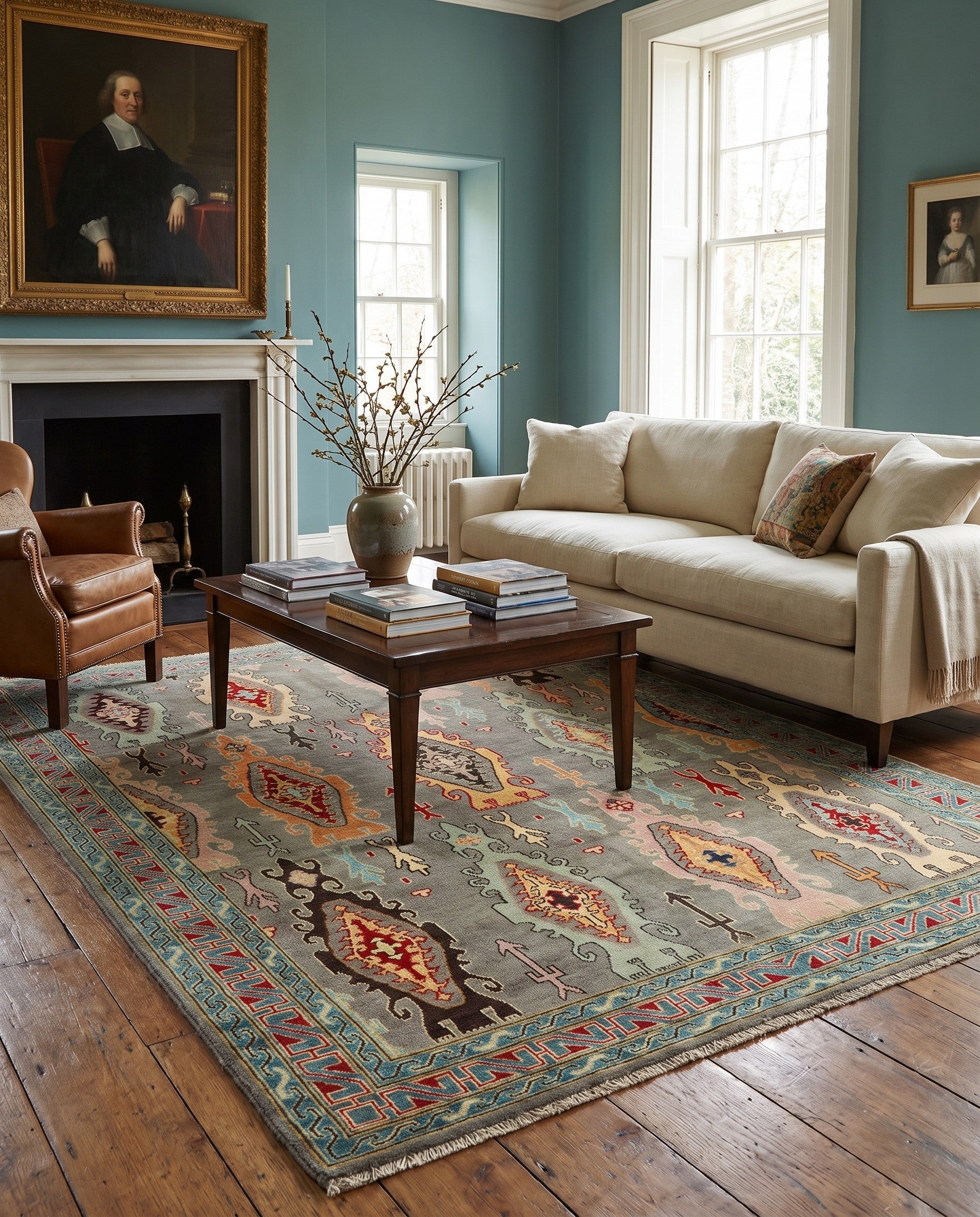 5' 9 x 7' 10 Hand Knotted Kazak Rug