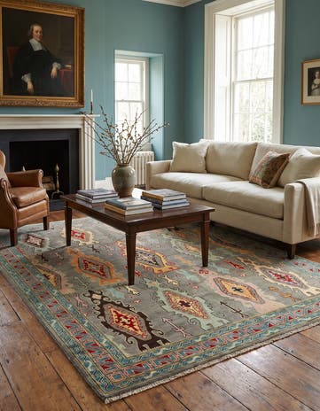 5' 9 x 7' 10 Hand Knotted Kazak Rug