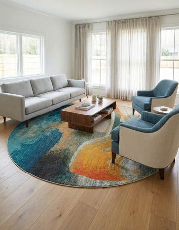 7' 10 x 7' 10 Washable Haerfest Round Rug