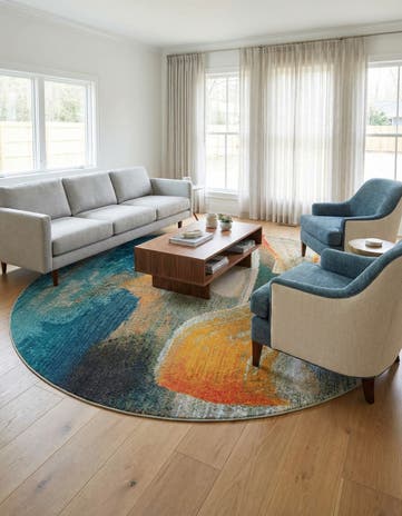 7' 10 x 7' 10 Washable Haerfest Round Rug
