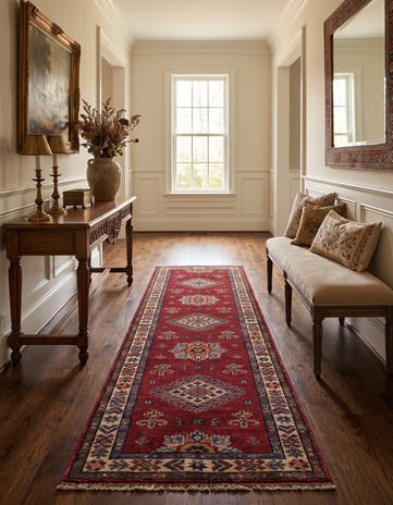2' x 6' 1 Hand Knotted Kazak Runner Rug