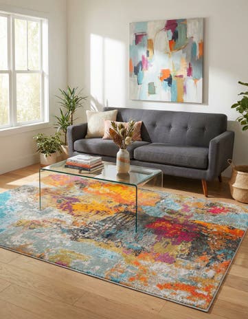 6' x 9' Washable Vivid Rug