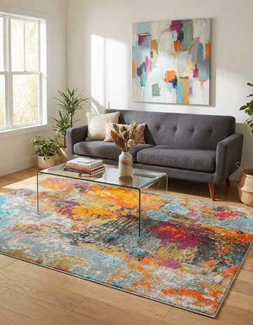 6' x 9' Washable Vivid Rug
