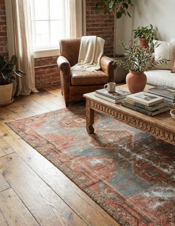 4' x 6' 6 Hand Knotted Ultra Vintage Persian Wool Rug