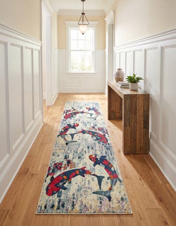 Beige Washable Amalfi Runner Rug