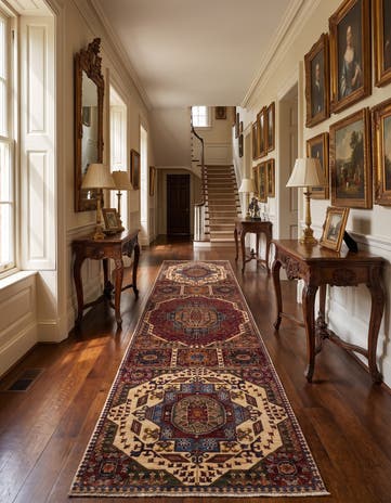 2' 9 x 10' 2 Hand Knotted Kazak Runner Rug