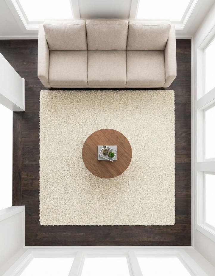 7' x 7' Comfort Solid Shag Squa...