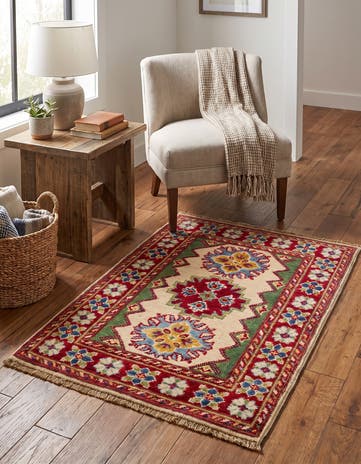 1' 11 x 2' 9 Hand Knotted Kazak Rug