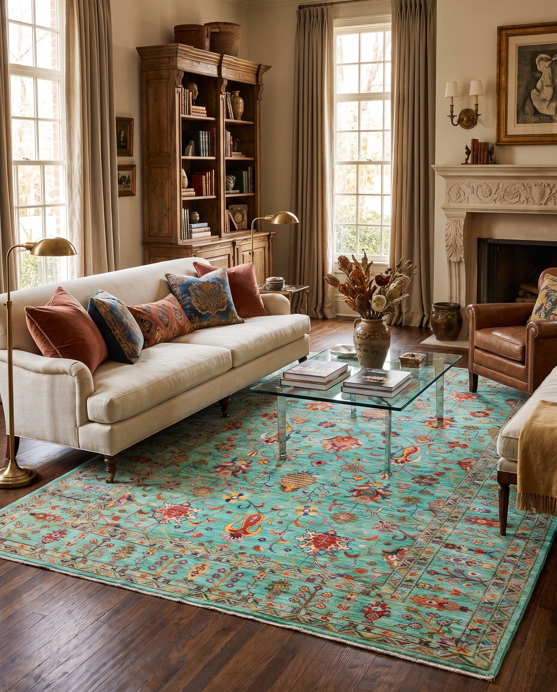 6' 8 x 9' 9 Hand Knotted Ariana Ziegler Rug