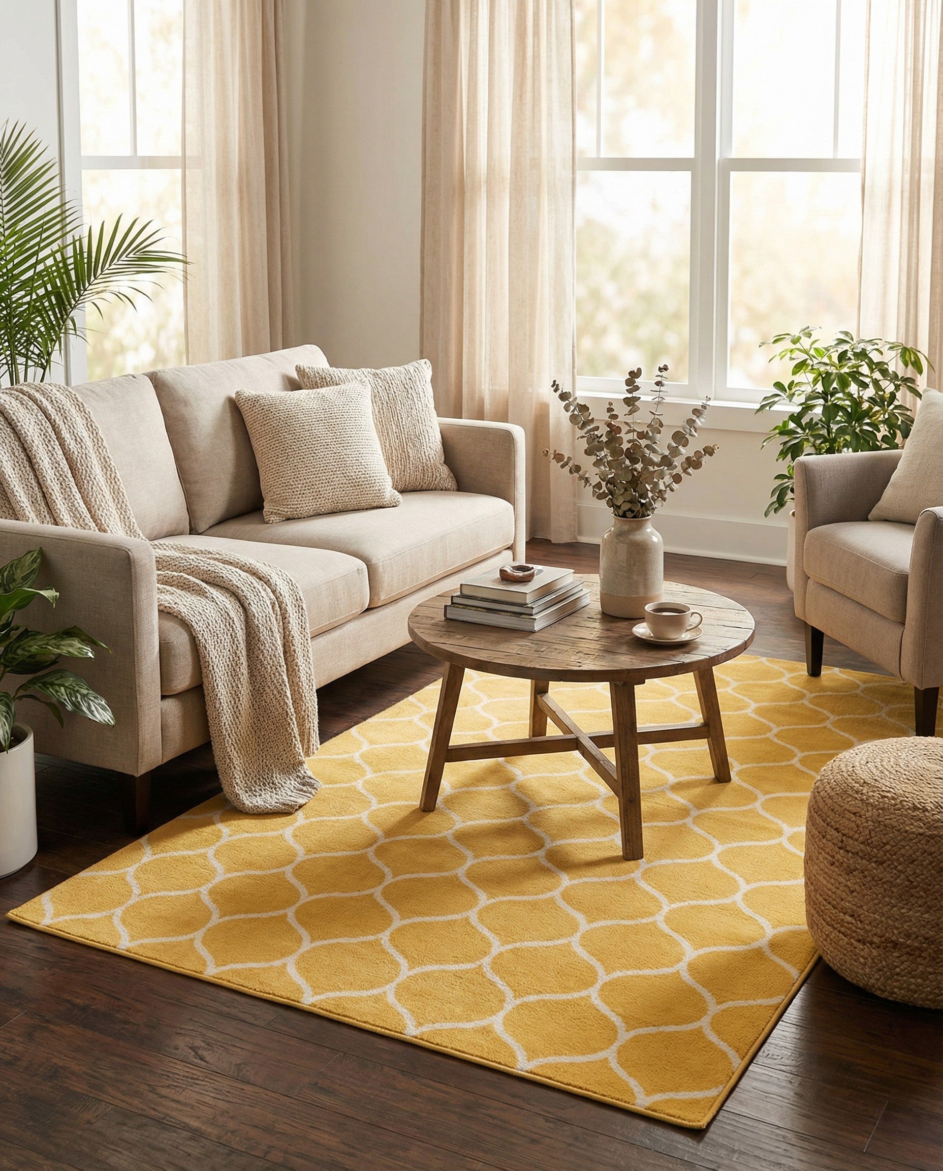 5' 3 x 8' Trellis Frieze Rug