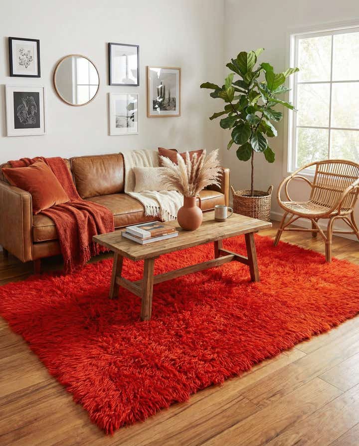 4' 4 x 6' 5 Hand Knotted Moroccan Wool Rug