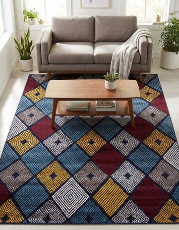 5' 2 x 7' 6 Eco Trellis Rug