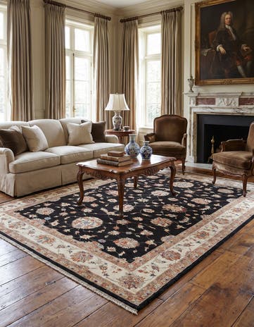6' 11 x 9' 9 Hand Knotted Ziegler Rug