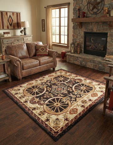 5' 3 x 5' 3 Pioneer Square Rug