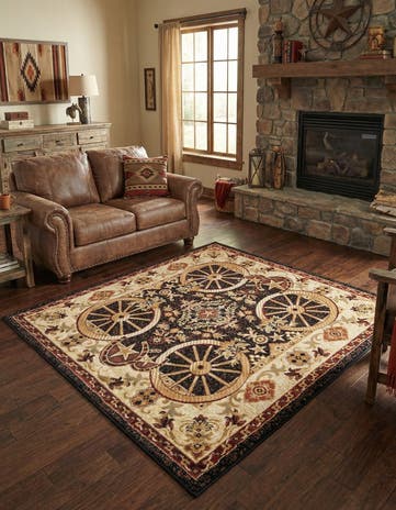 5' 3 x 5' 3 Pioneer Square Rug
