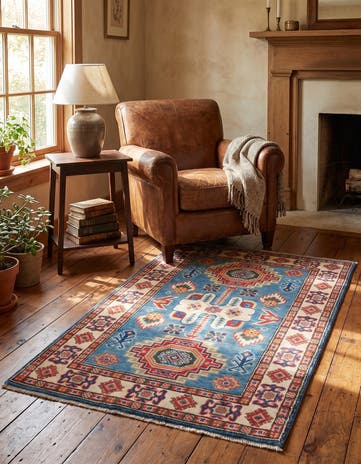 2' 7 x 4' 2 Hand Knotted Kazak Rug