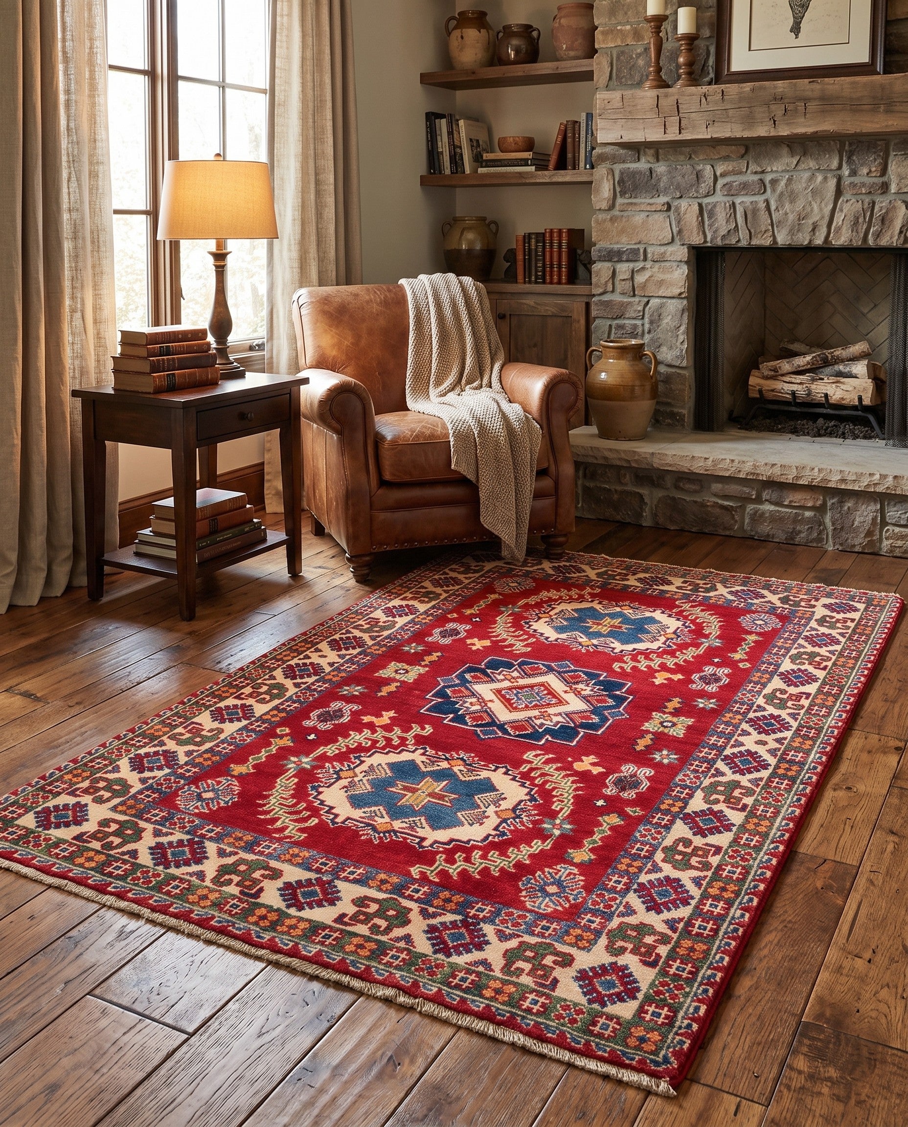 3' 3 x 5' 1 Hand Knotted Kazak Rug